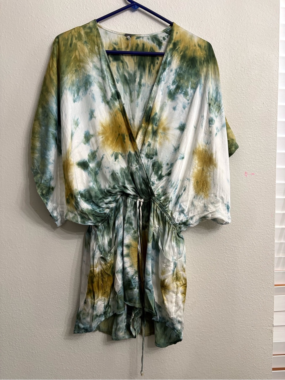 YFB Young Fabulous & Broke Tie Dye Romper Size Small Boho Kimono Sleeve